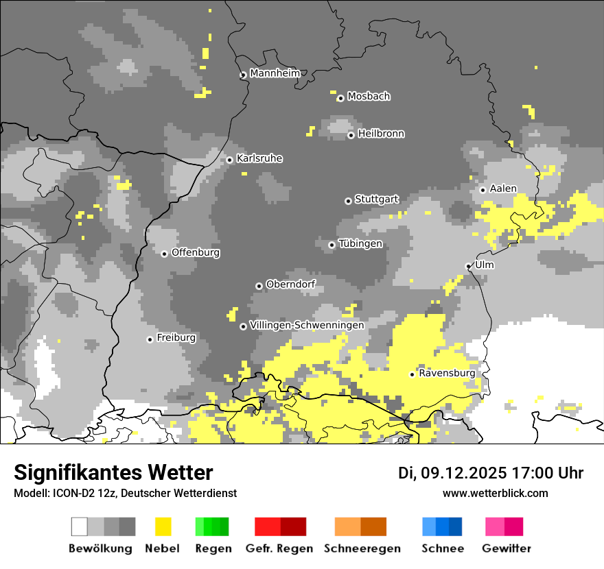 Modellkarten Signifikantes Wetter