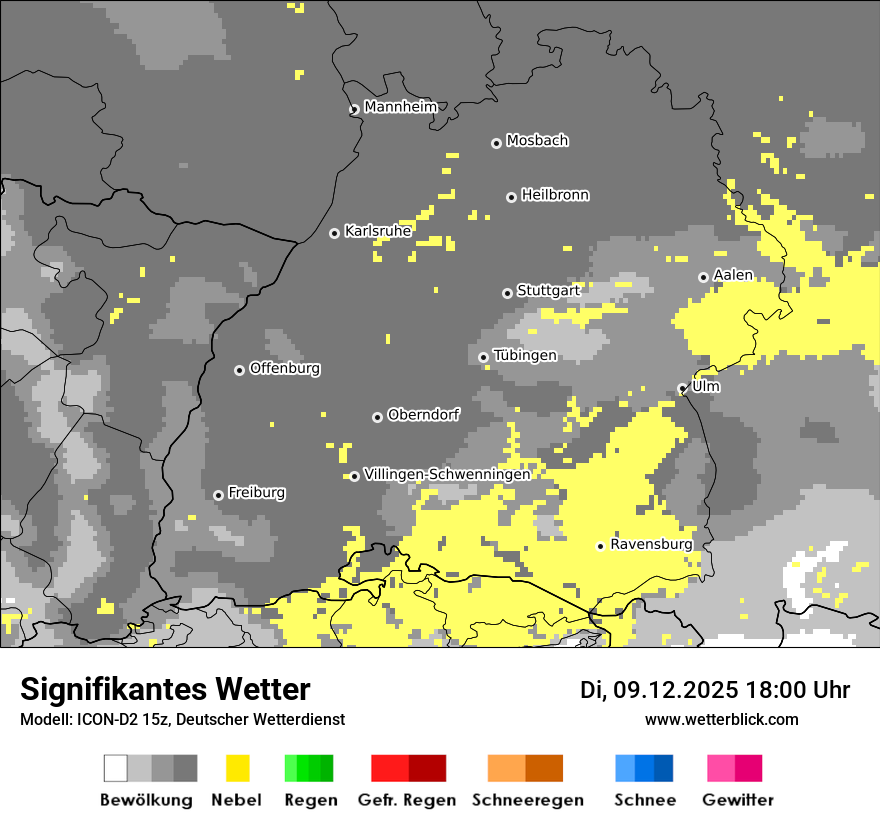 Modellkarten Signifikantes Wetter