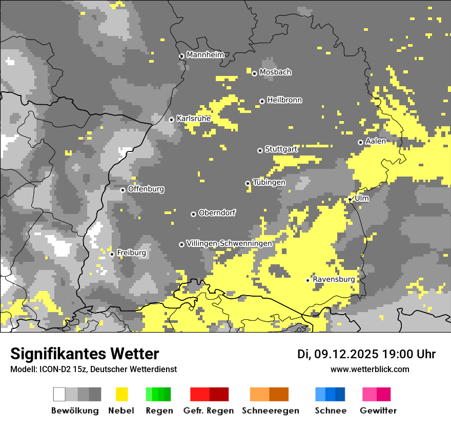 Modellkarten Signifikantes Wetter
