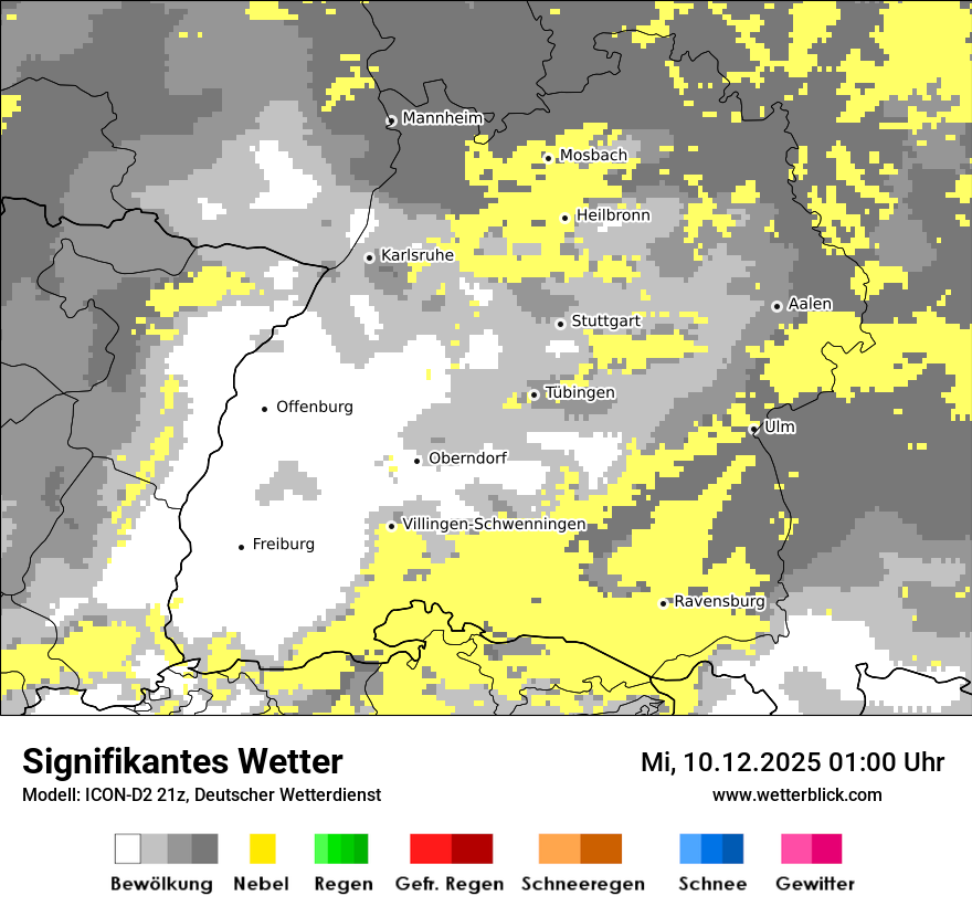 Modellkarten Signifikantes Wetter