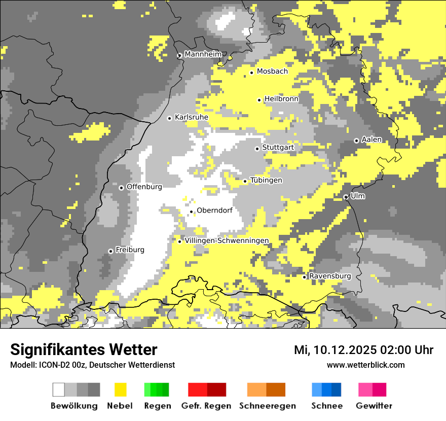 Modellkarten Signifikantes Wetter