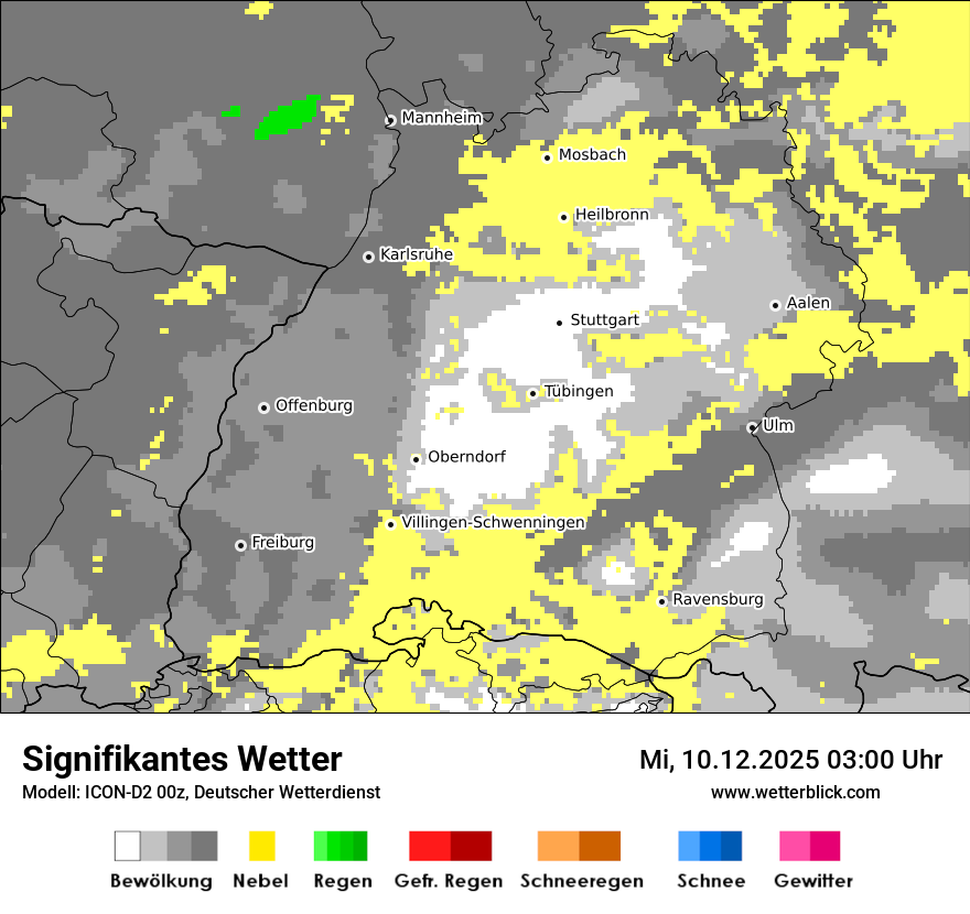 Modellkarten Signifikantes Wetter