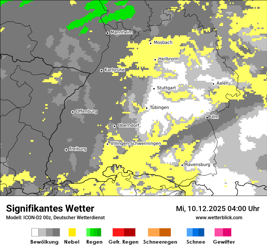 Modellkarten Signifikantes Wetter