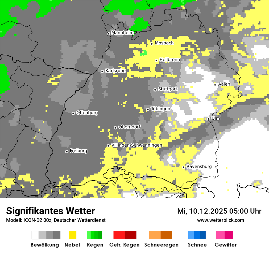 Modellkarten Signifikantes Wetter