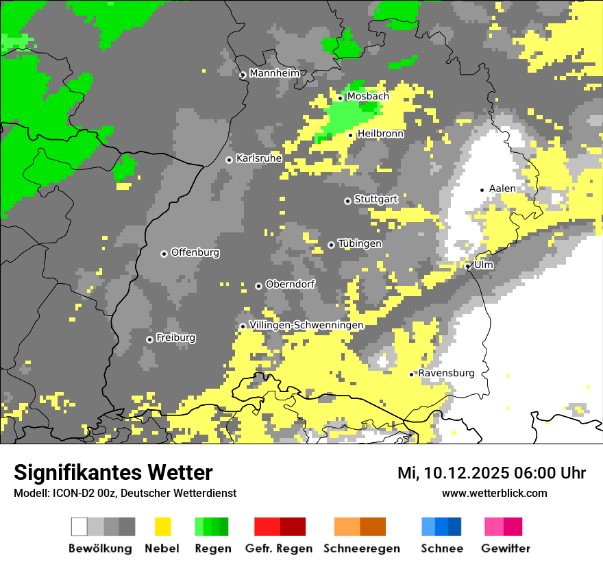 Modellkarten Signifikantes Wetter