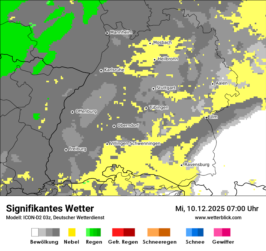Modellkarten Signifikantes Wetter