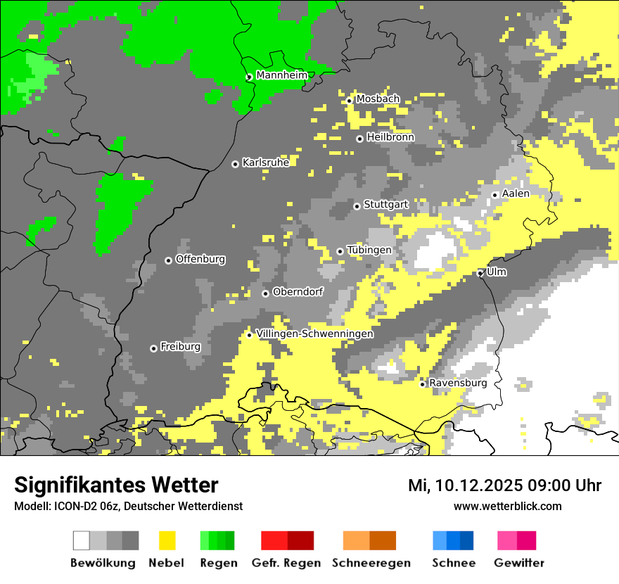 Modellkarten Signifikantes Wetter