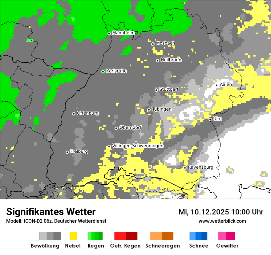 Modellkarten Signifikantes Wetter