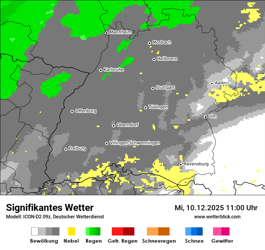 Modellkarten Signifikantes Wetter