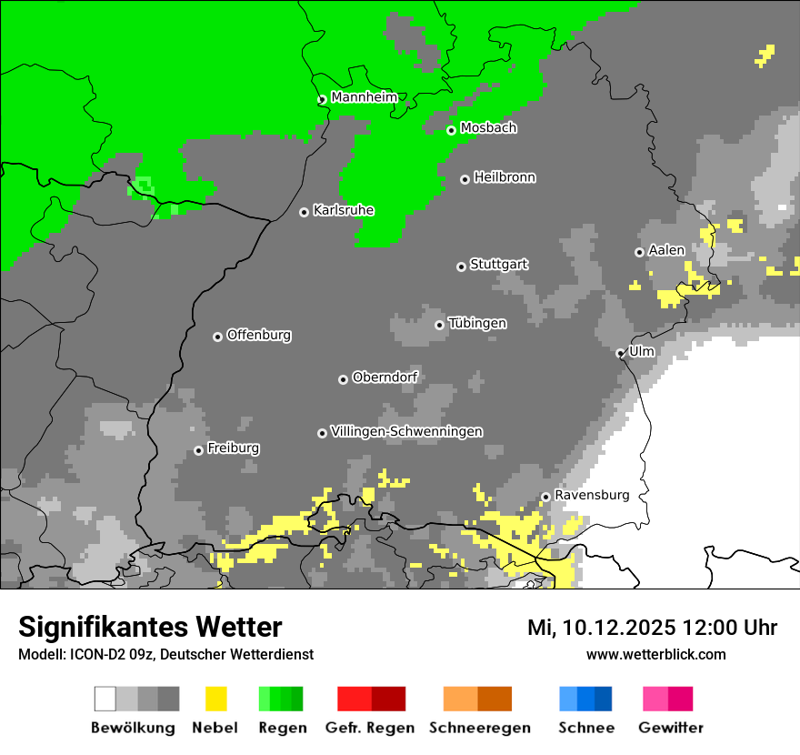 Modellkarten Signifikantes Wetter