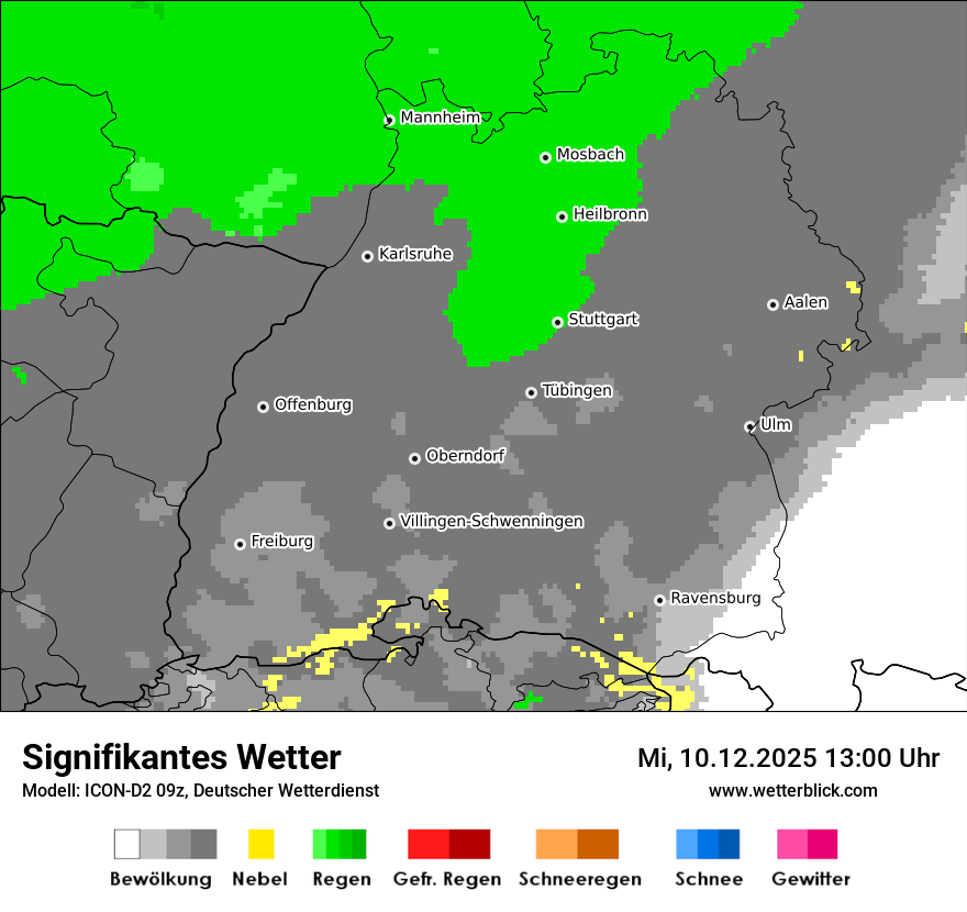 Modellkarten Signifikantes Wetter