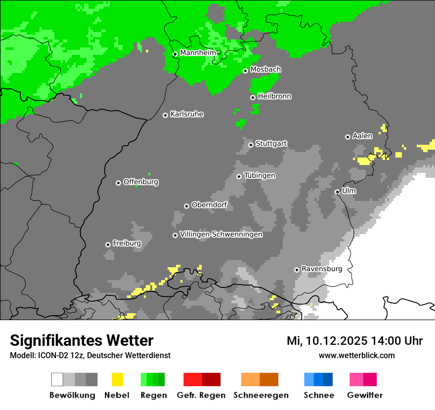 Modellkarten Signifikantes Wetter