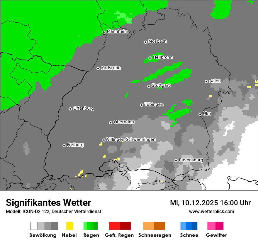 Modellkarten Signifikantes Wetter