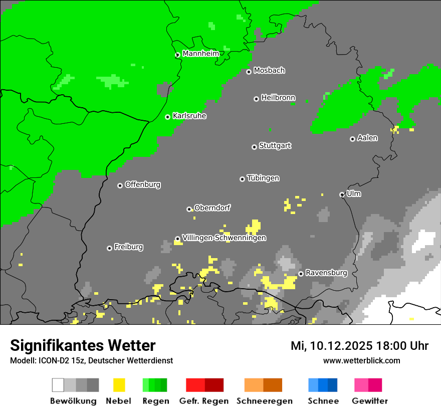 Modellkarten Signifikantes Wetter
