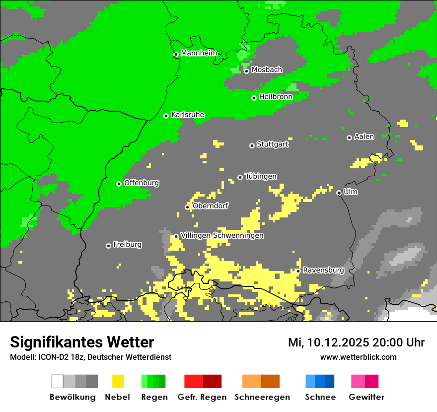 Modellkarten Signifikantes Wetter