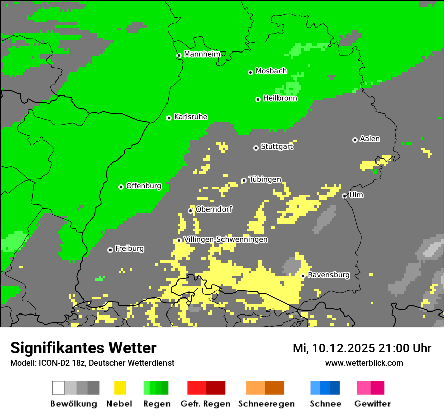 Modellkarten Signifikantes Wetter