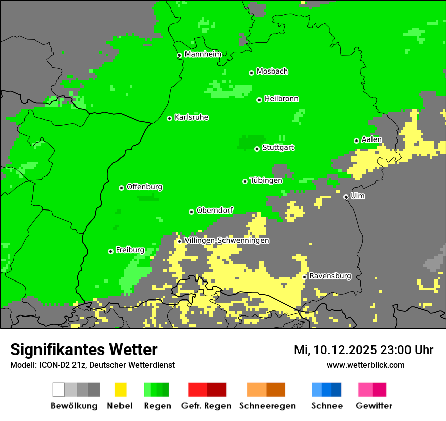 Modellkarten Signifikantes Wetter