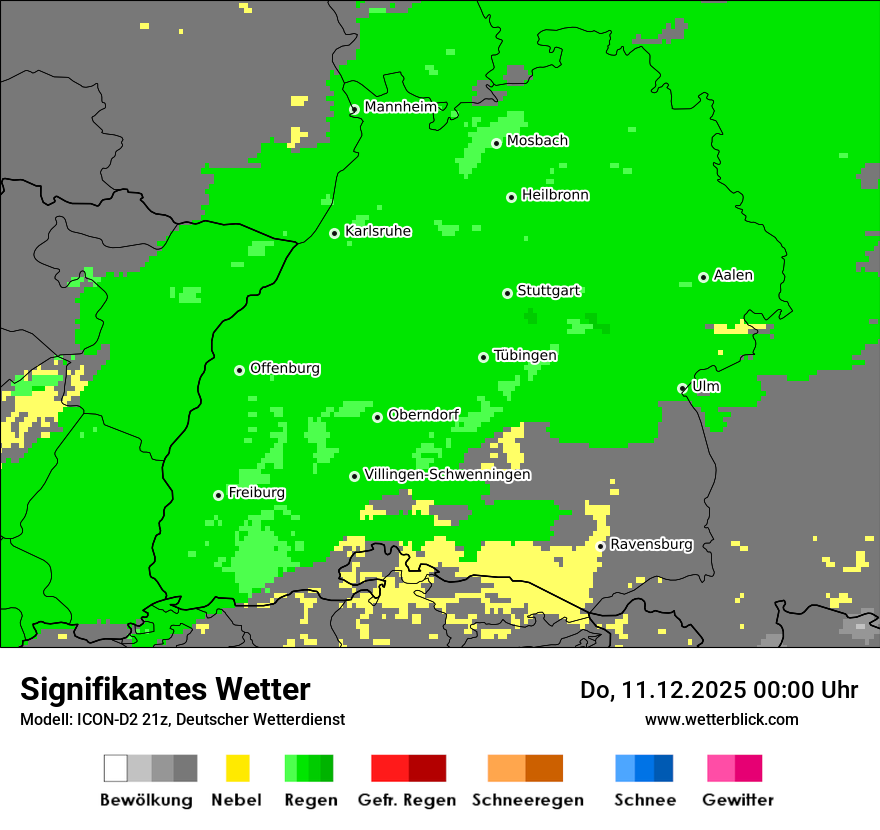 Modellkarten Signifikantes Wetter