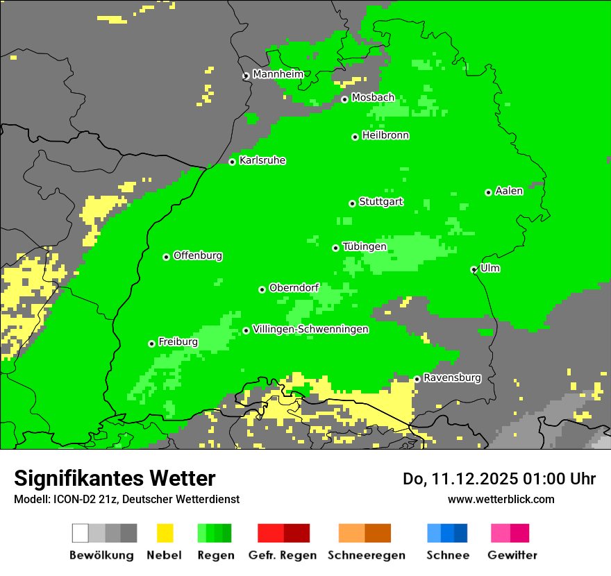 Modellkarten Signifikantes Wetter