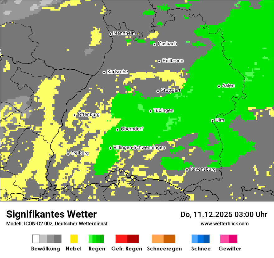Modellkarten Signifikantes Wetter