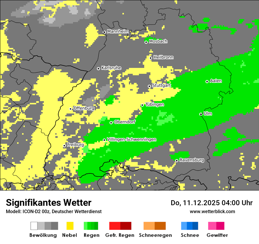 Modellkarten Signifikantes Wetter