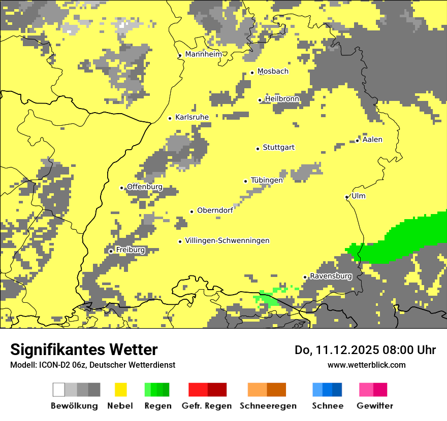 Modellkarten Signifikantes Wetter
