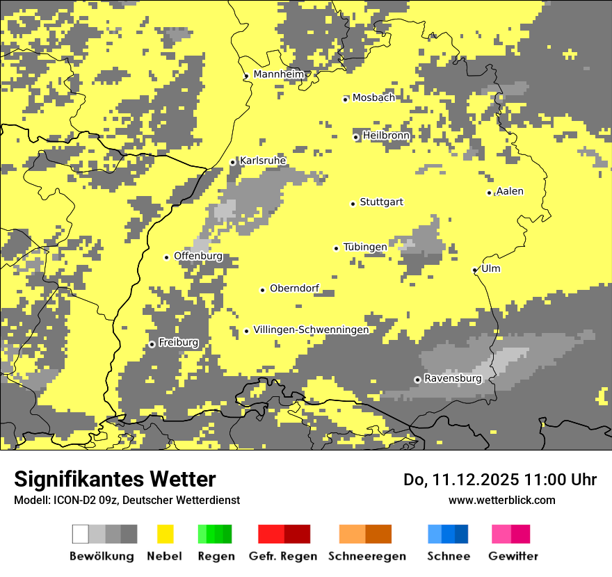 Modellkarten Signifikantes Wetter