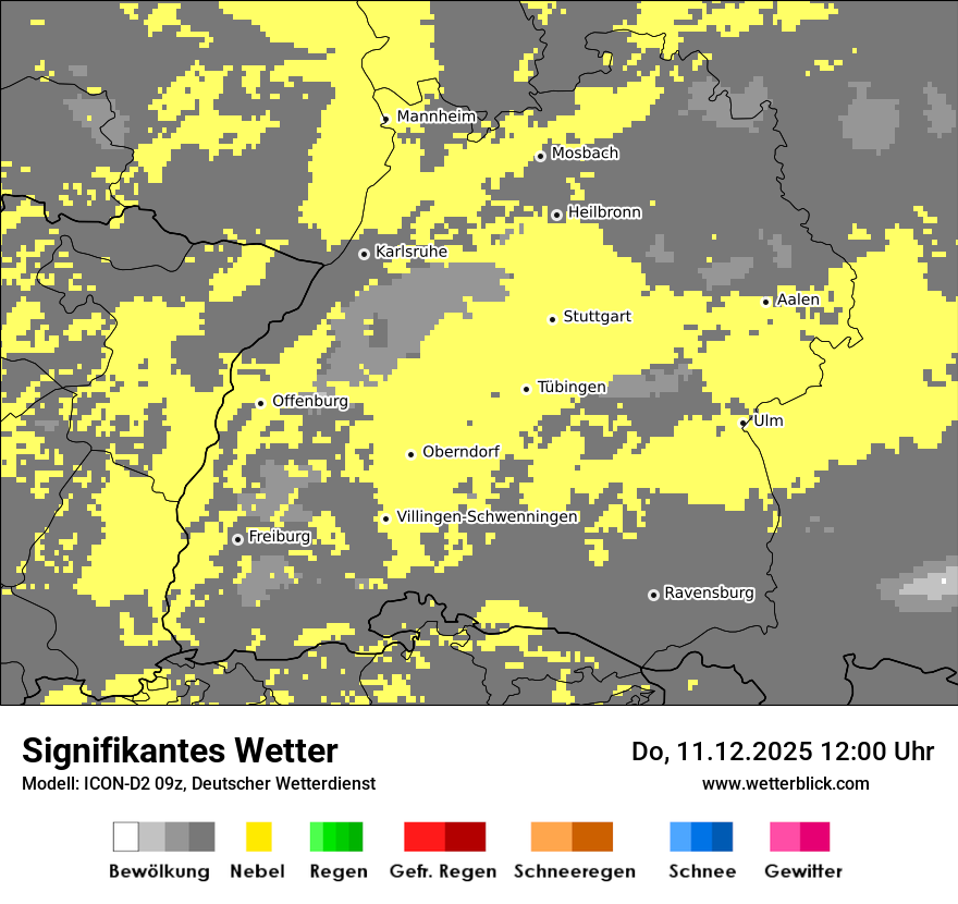 Modellkarten Signifikantes Wetter