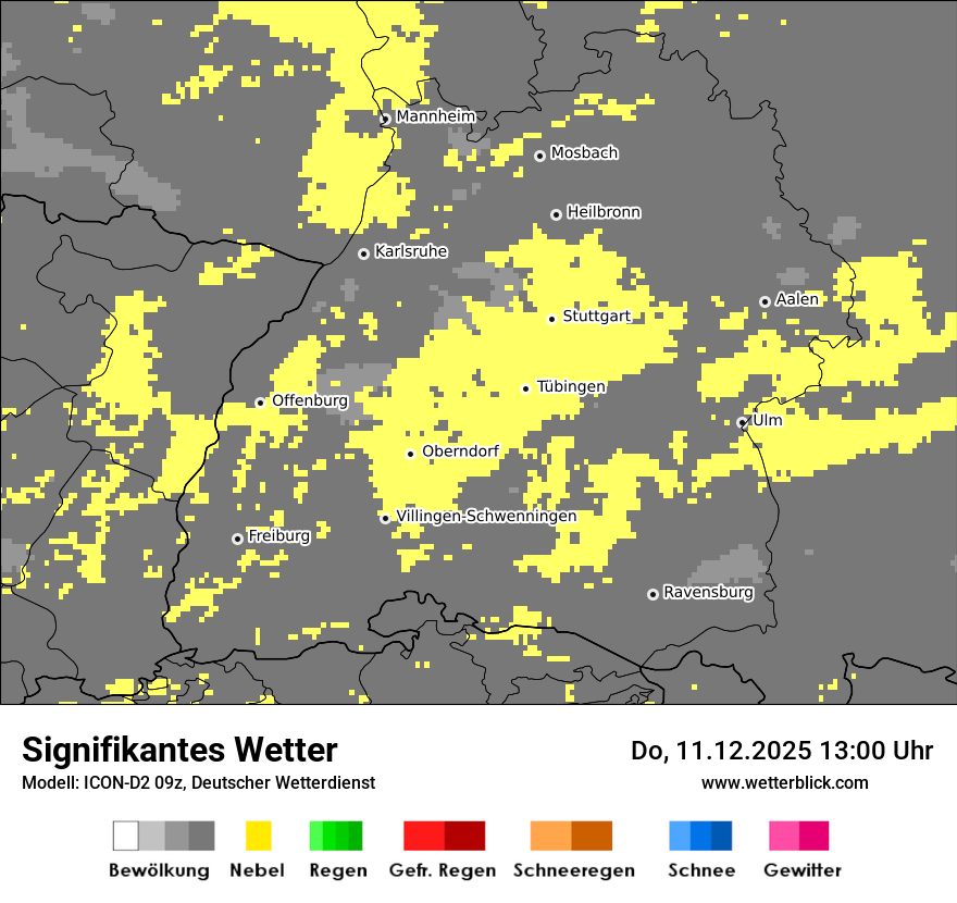 Modellkarten Signifikantes Wetter
