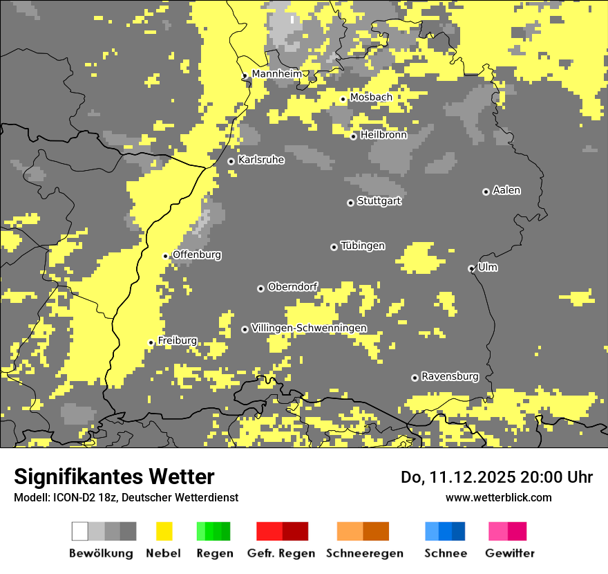Modellkarten Signifikantes Wetter