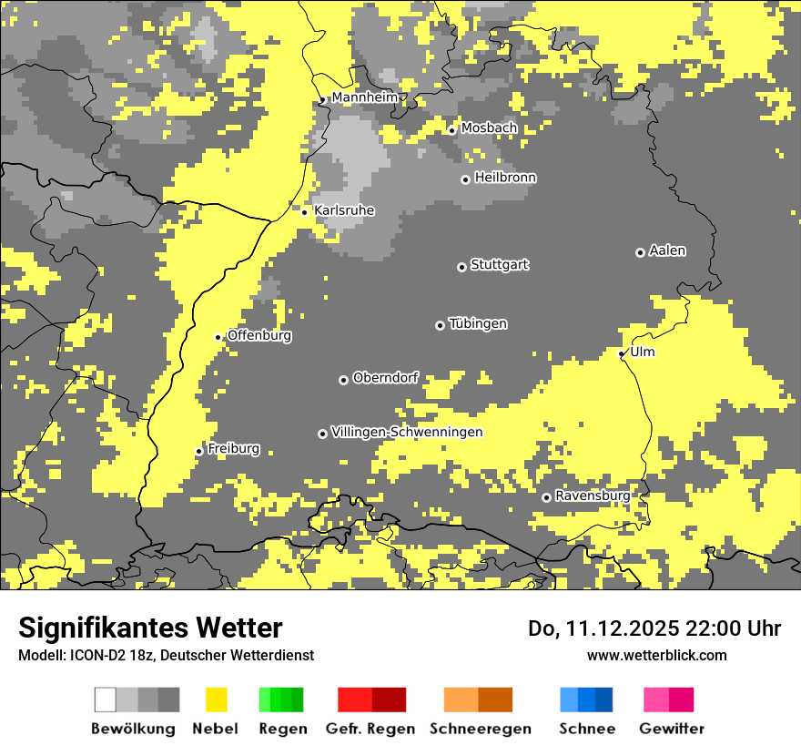 Modellkarten Signifikantes Wetter