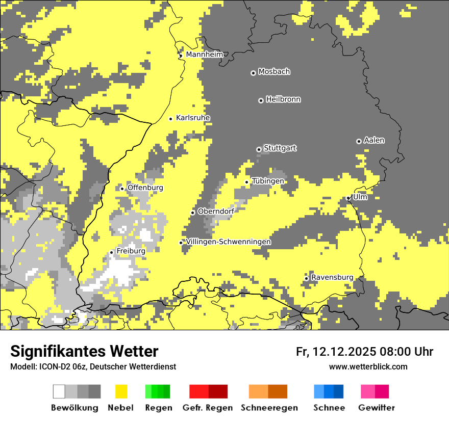 Modellkarten Signifikantes Wetter