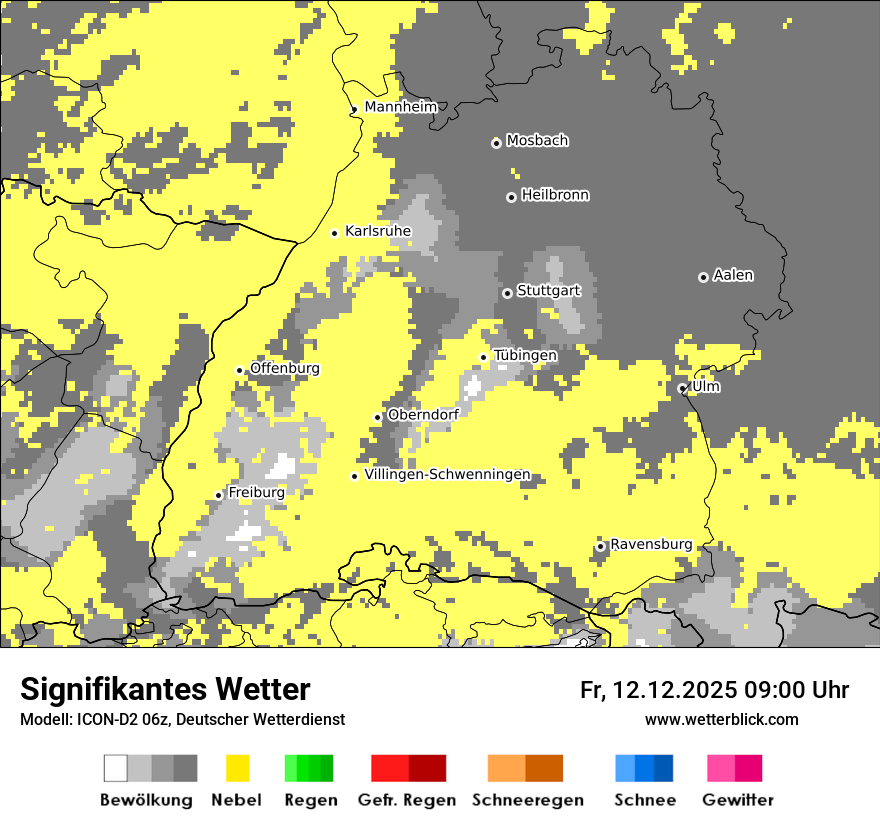 Modellkarten Signifikantes Wetter