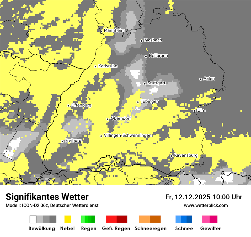 Modellkarten Signifikantes Wetter