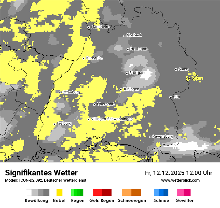 Modellkarten Signifikantes Wetter