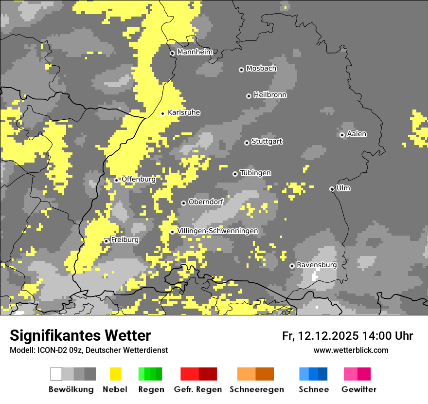 Modellkarten Signifikantes Wetter