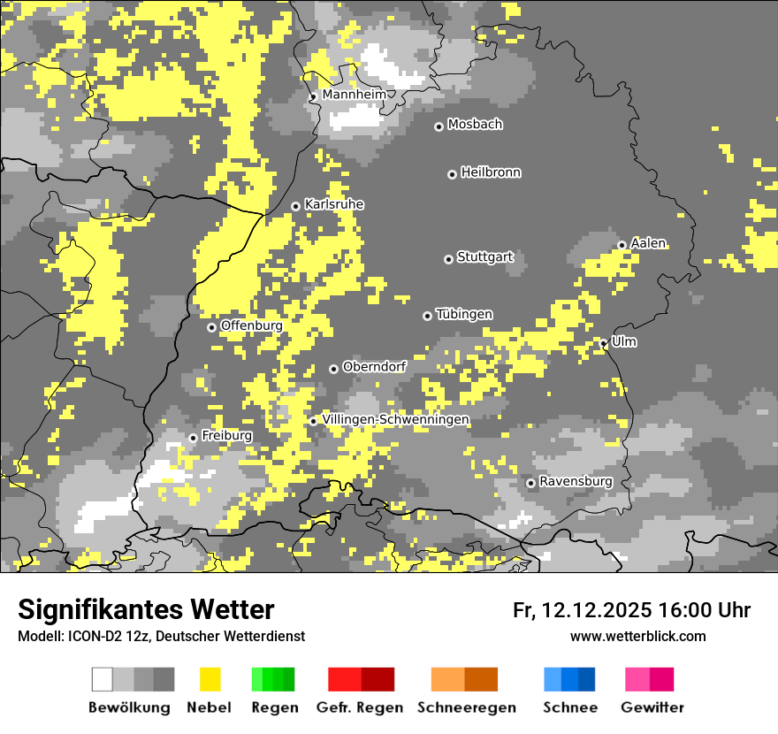 Modellkarten Signifikantes Wetter