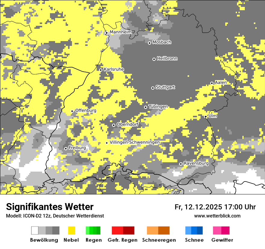 Modellkarten Signifikantes Wetter