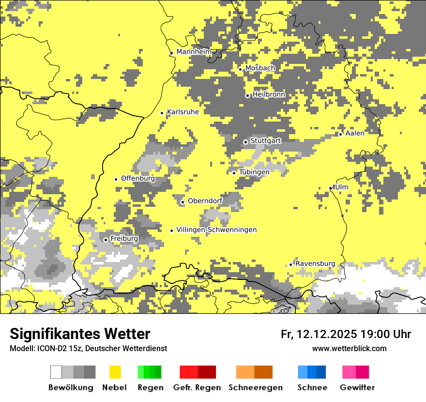 Modellkarten Signifikantes Wetter