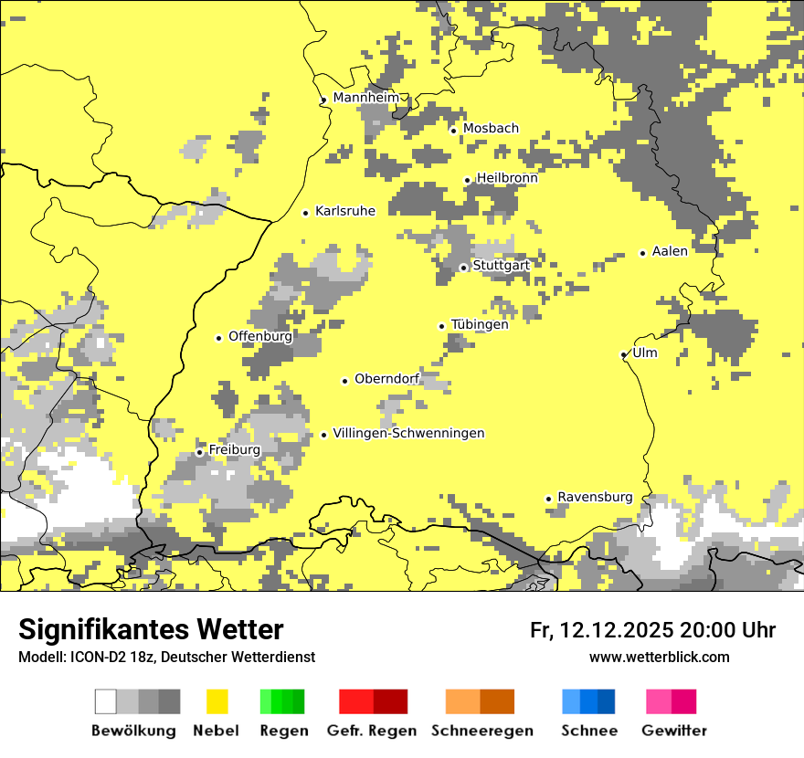 Modellkarten Signifikantes Wetter