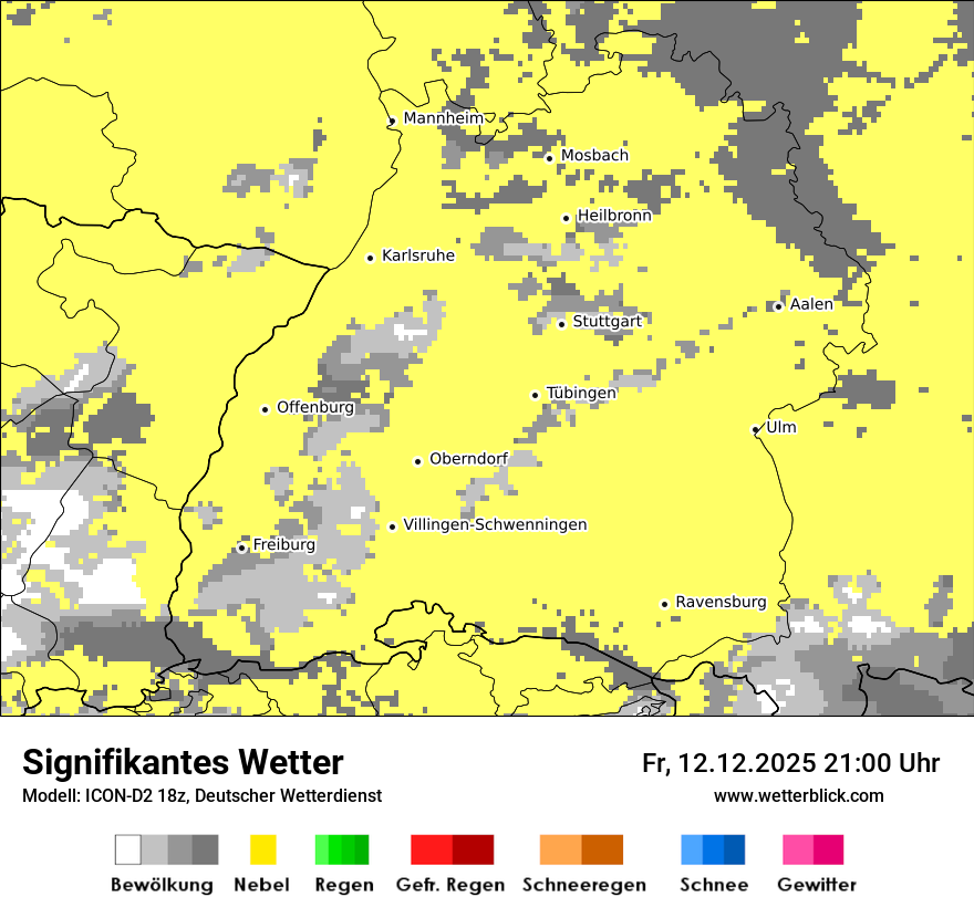 Modellkarten Signifikantes Wetter