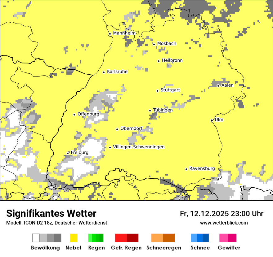Modellkarten Signifikantes Wetter
