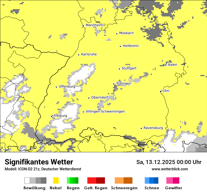Modellkarten Signifikantes Wetter