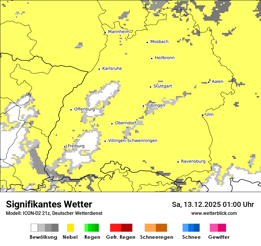 Modellkarten Signifikantes Wetter