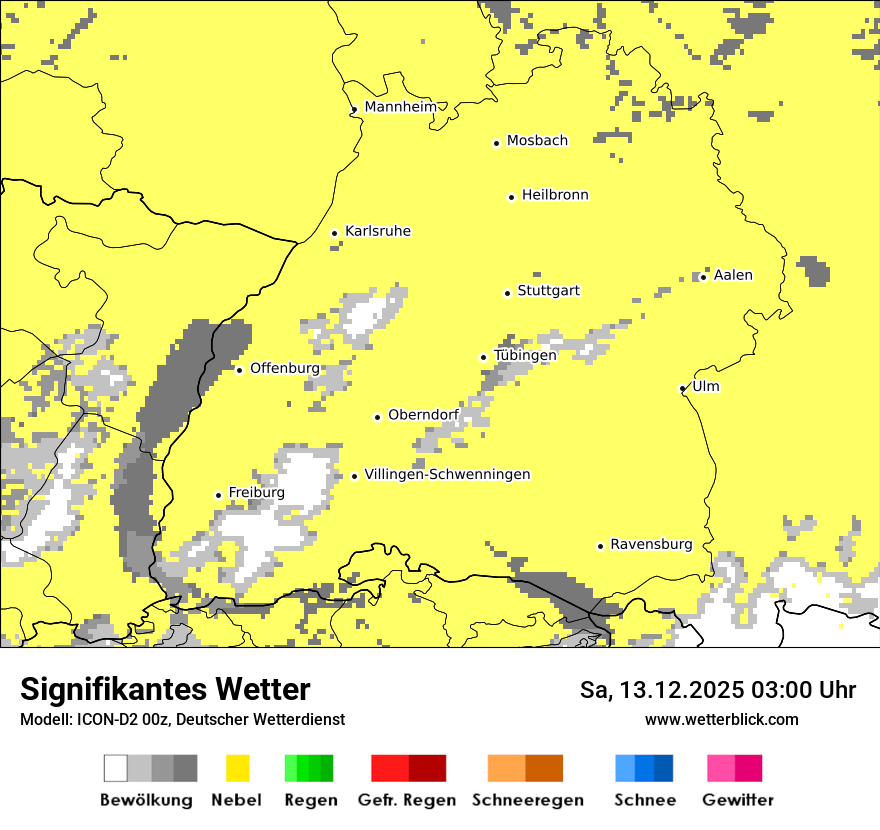 Modellkarten Signifikantes Wetter