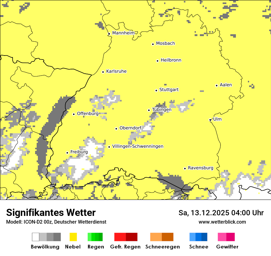 Modellkarten Signifikantes Wetter