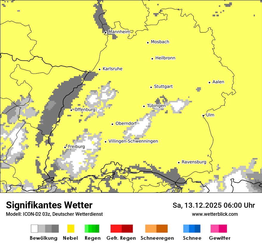 Modellkarten Signifikantes Wetter