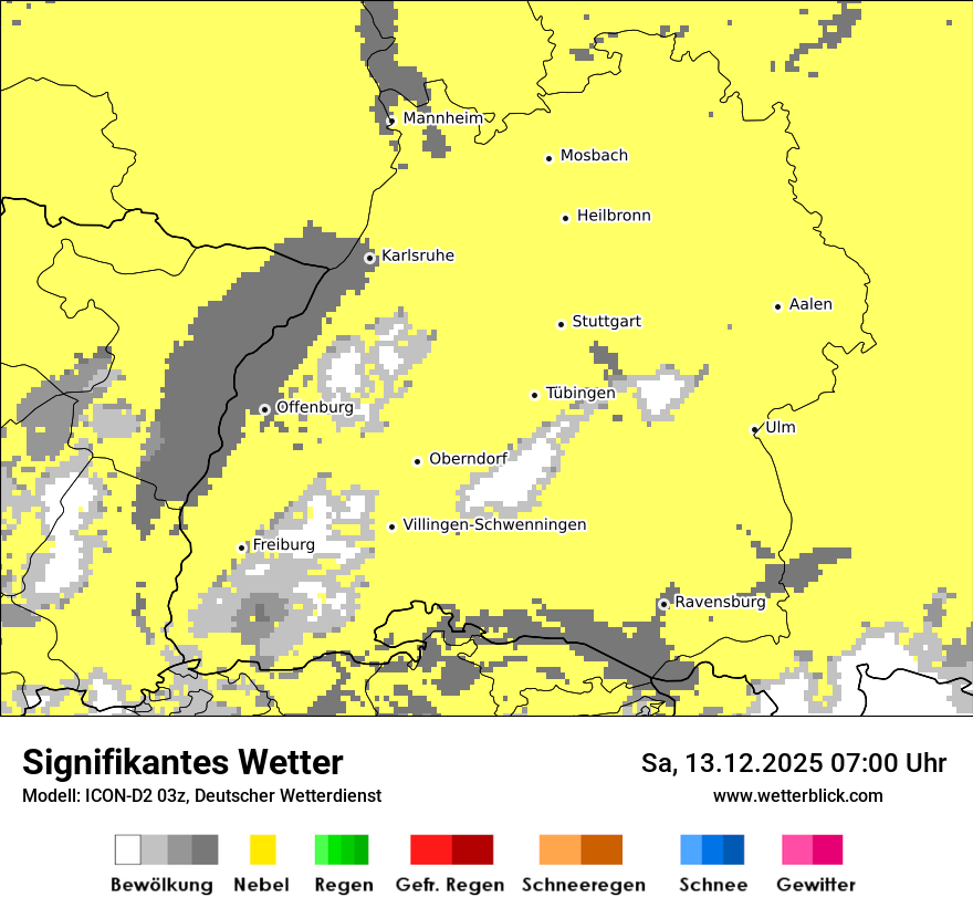 Modellkarten Signifikantes Wetter