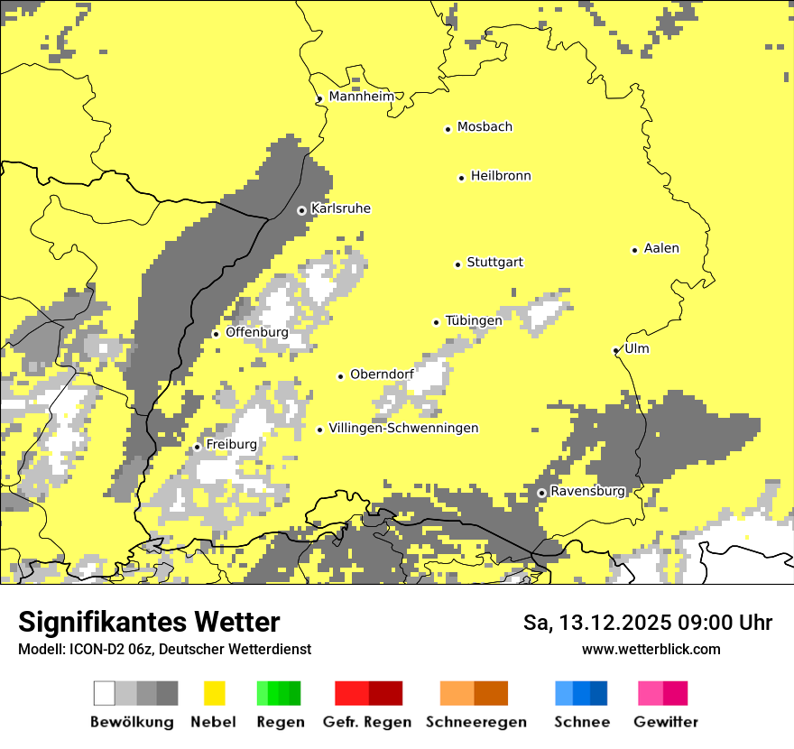 Modellkarten Signifikantes Wetter