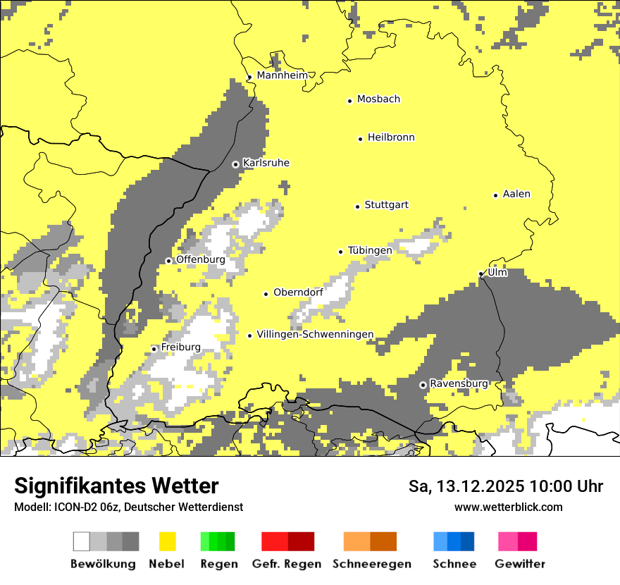 Modellkarten Signifikantes Wetter